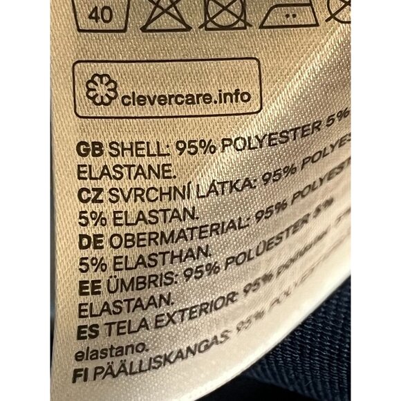 H&M Jacket Kid 4 Blue Mock Neck Floral Full Zip Pink Bird Festive Holiday School - Picture 9 of 10